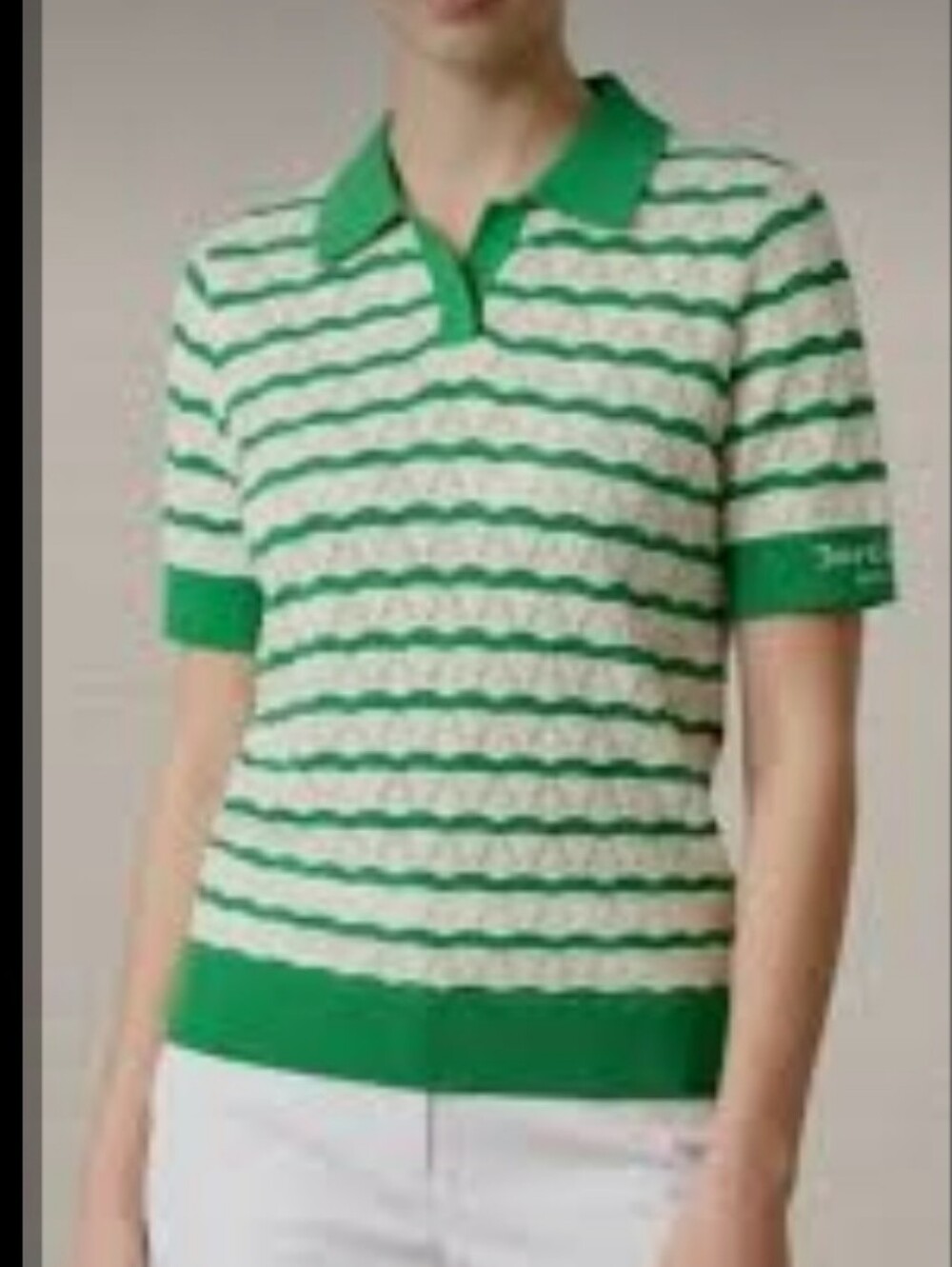 Juicy Couture Golf Green Strioed Top